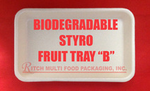 Biodegradable styro fruit tray 'B'