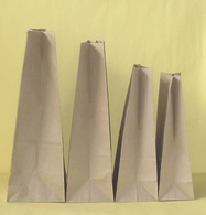 Paper Bags color brown on different sizes