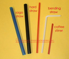 Sago straw, hard straw, bending straw and coffee stirrer