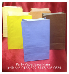 Party paper bags, plain and printed for sale