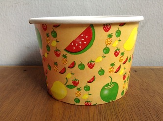 Paper bowl with Fruits Design